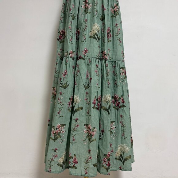 Agua by Agua Bendita Lima green linen extra long dress - Picture 8 of 13